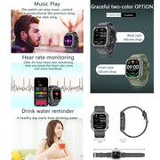 KR06 Water-resistant Pedometer Sport Smart Watch, Support Heart Rate / Blood Pressure Monitoring / BT Calling (Camouflage Black)