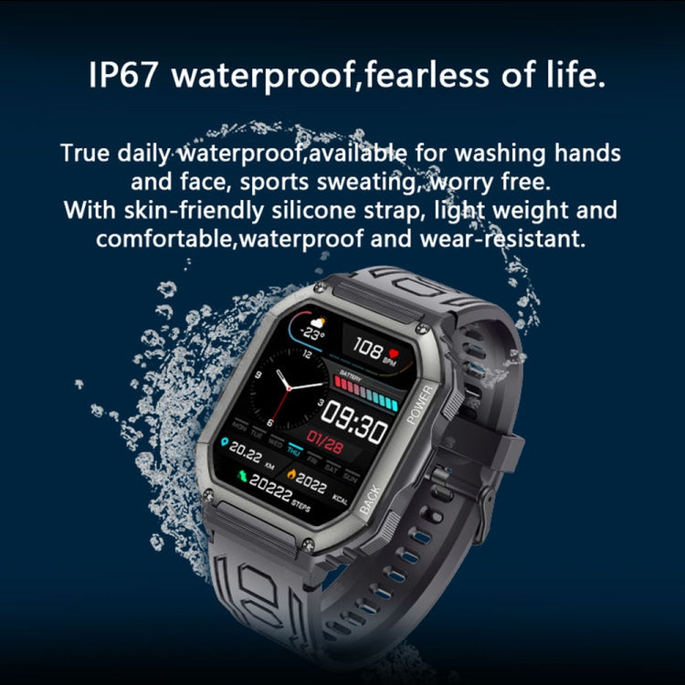 KR06 Water-resistant Pedometer Sport Smart Watch, Support Heart Rate / Blood Pressure Monitoring / BT Calling (Camouflage Black)