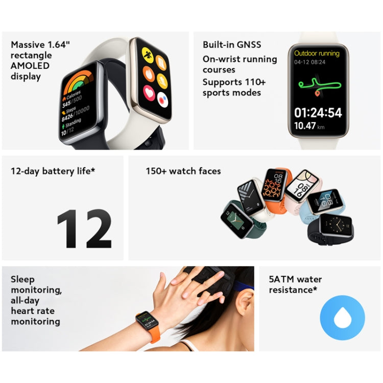 Original Xiaomi Smart Band 7 Pro Global, 1.64 inch AMOLED Screen, Support Heart Rate / Blood Oxygen / Stress / Sleep Monitoring (White)