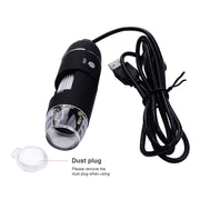1000X Magnifier 0.3MP Image Sensor USB Digital Microscope with 8 LED & Professional Stand(Black)