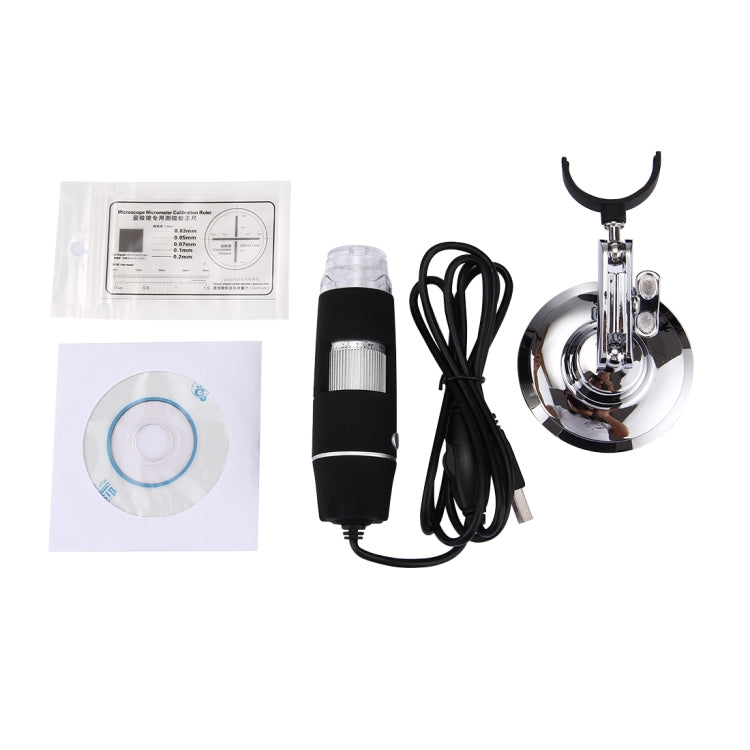1000X Magnifier 0.3MP Image Sensor USB Digital Microscope with 8 LED & Professional Stand(Black) - Digital Microscope by PMC TechLife | Online Shopping South Africa | PMC TechLife | Buy Now Pay Later Mobicred