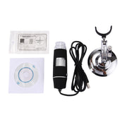 1000X Magnifier 0.3MP Image Sensor USB Digital Microscope with 8 LED & Professional Stand(Black)