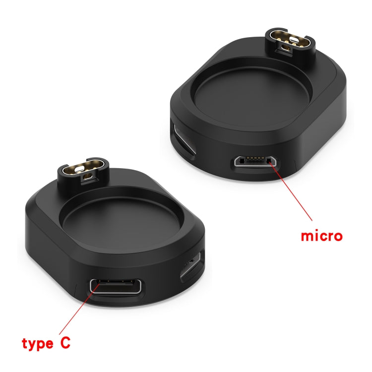 For Garmin Watch Charging Base Adapter(Black)