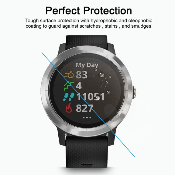 2 PCS ENKAY Hat-Prince 0.2mm 9H 2.15D Curved Edge Tempered Glass Film for Garmin Vivoactive 3 trainer