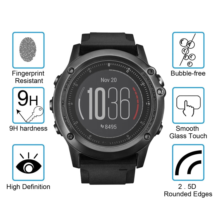 ENKAY Hat-Prince for Garmin Fenix 3 HR Smart Watch 0.2mm 9H Surface Hardness 2.15D Curved Edge Tempered Glass Film - Screen Protector by ENKAY | Online Shopping South Africa | PMC TechLife | Buy Now Pay Later Mobicred