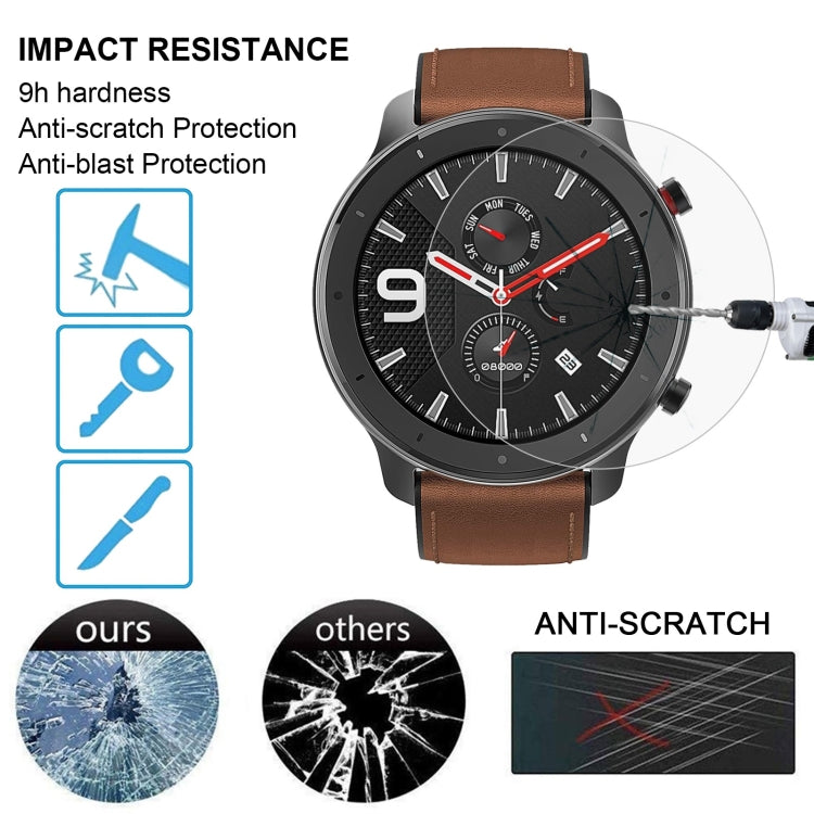 For Amazfit GTR 47mm 0.26mm 2.5D 9H Tempered Glass Film Screen Protector