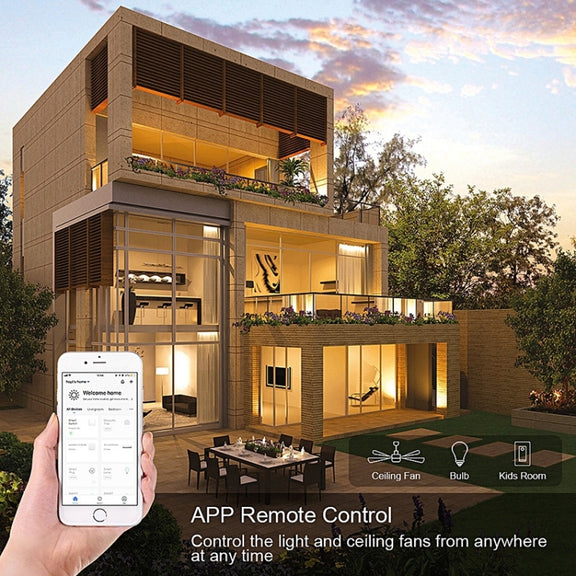 120 Type WiFi Smart Wall Touch Switch, US Plug(White)