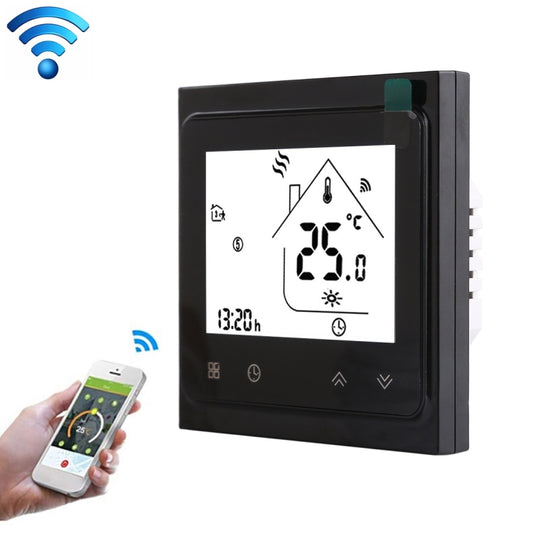 BHT-002GBLW 16A Load Electronic Heating Type LCD Digital Heating Room Thermostat with Sensor & Time Display, WiFi Control(Black) - free shipping - PMC Jewellery - Order now!