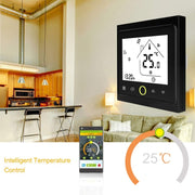 BHT-002GBLW 16A Load Electronic Heating Type LCD Digital Heating Room Thermostat with Sensor & Time Display, WiFi Control(White)