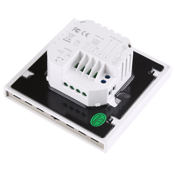BHT-002GBLW 16A Load Electronic Heating Type LCD Digital Heating Room Thermostat with Sensor & Time Display, WiFi Control(White)