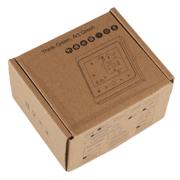 BHT-002GBLW 16A Load Electronic Heating Type LCD Digital Heating Room Thermostat with Sensor & Time Display, WiFi Control(White) - Indoor Thermometer by PMC TechLife | Online Shopping South Africa | PMC TechLife