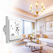 BHT-002GALW 3A Load Water Heating Type LCD Digital Heating Room Thermostat with Time Display, WiFi Control(Black)