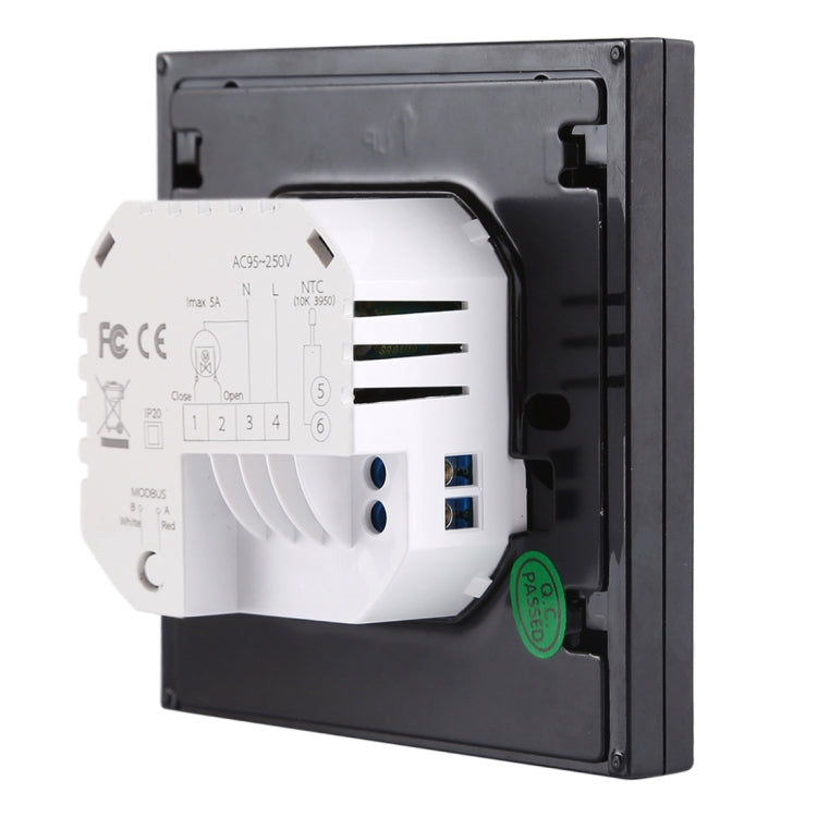 BHT-002GALW 3A Load Water Heating Type LCD Digital Heating Room Thermostat with Time Display, WiFi Control(Black)