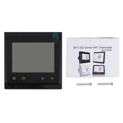 BHT-002GALW 3A Load Water Heating Type LCD Digital Heating Room Thermostat with Time Display, WiFi Control(Black)