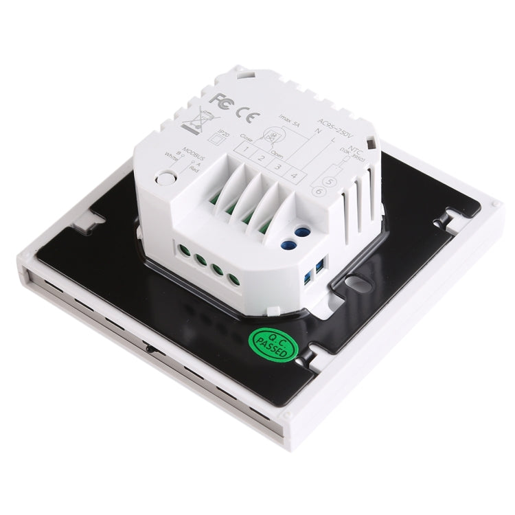 BHT-002GALW 3A Load Water Heating Type LCD Digital Heating Room Thermostat with Time Display, WiFi Control(White)