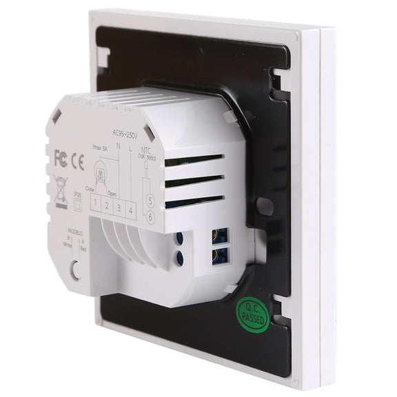 BHT-002GALW 3A Load Water Heating Type LCD Digital Heating Room Thermostat with Time Display, WiFi Control(White)