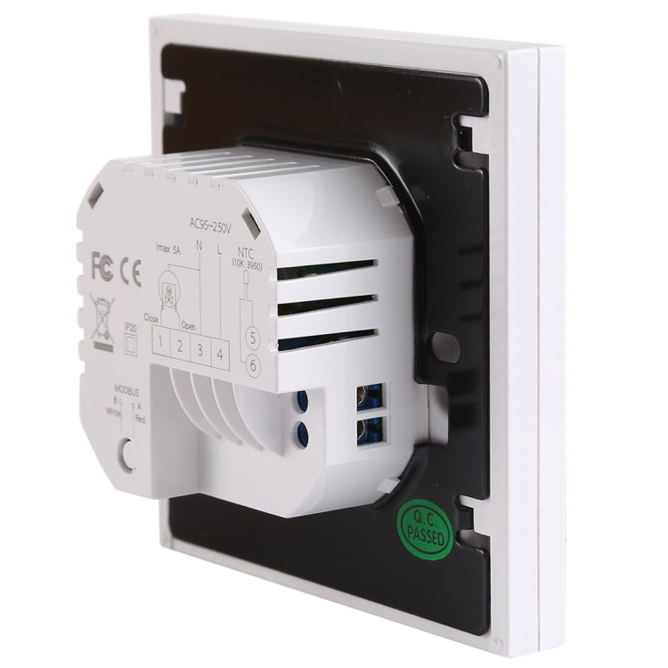 BHT-002GALW 3A Load Water Heating Type LCD Digital Heating Room Thermostat with Time Display, WiFi Control(White)