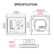 BHT-002GALW 3A Load Water Heating Type LCD Digital Heating Room Thermostat with Time Display, WiFi Control(White)