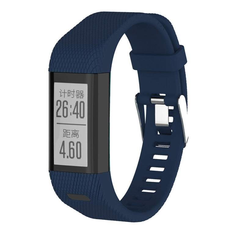 Smart Watch Silicone Watch Band for Garmin Vivosmart HR+(Dark Blue) - Watch Bands by PMC TechLife | Online Shopping South Africa | PMC TechLife | Buy Now Pay Later Mobicred