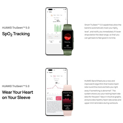 HUAWEI Band 8 NFC 1.47 inch AMOLED Smart Watch, Support Heart Rate / Blood Pressure / Blood Oxygen / Sleep Monitoring(Black) - free shipping - PMC Jewellery - Order now!