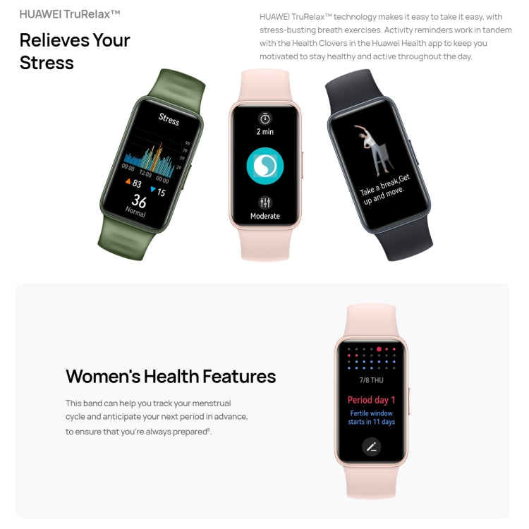 HUAWEI Band 8 Standard 1.47 inch AMOLED Smart Watch, Support Heart Rate / Blood Pressure / Blood Oxygen / Sleep Monitoring(Pink) - free shipping - PMC TechLife - Order now!