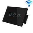 TC120 Wifi Smart Light Switch Glass Screen Touch Panel Voice Control Wireless Wall Switch Work with Alexa Echo / Google Home (Black) - Smart Switch by PMC TechLife | Online Shopping South Africa | PMC TechLife