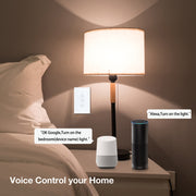 TC120 Wifi Smart Light Switch Glass Screen Touch Panel Voice Control Wireless Wall Switch Work with Alexa Echo / Google Home (Black)