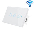 TC120 Wifi Smart Light Switch Glass Screen Touch Panel Voice Control Wireless Wall Switch Work with Alexa Echo / Google Home (White) - Smart Switch by PMC TechLife | Online Shopping South Africa | PMC TechLife