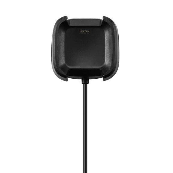 Replacement USB Charger Charging Cable Dock Adapter for Fitbit Versa Smartwatch, Cable Length: 1m(Black)