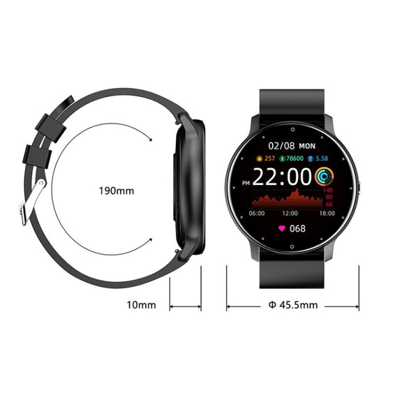 ZL02D 1.28 inch IP67 Water-resistant Steel Band Smart Watch Support Heart Rate Monitoring (Blue)