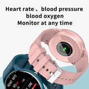 ZL02D 1.28 inch IP67 Water-resistant Steel Band Smart Watch Support Heart Rate Monitoring (Blue)