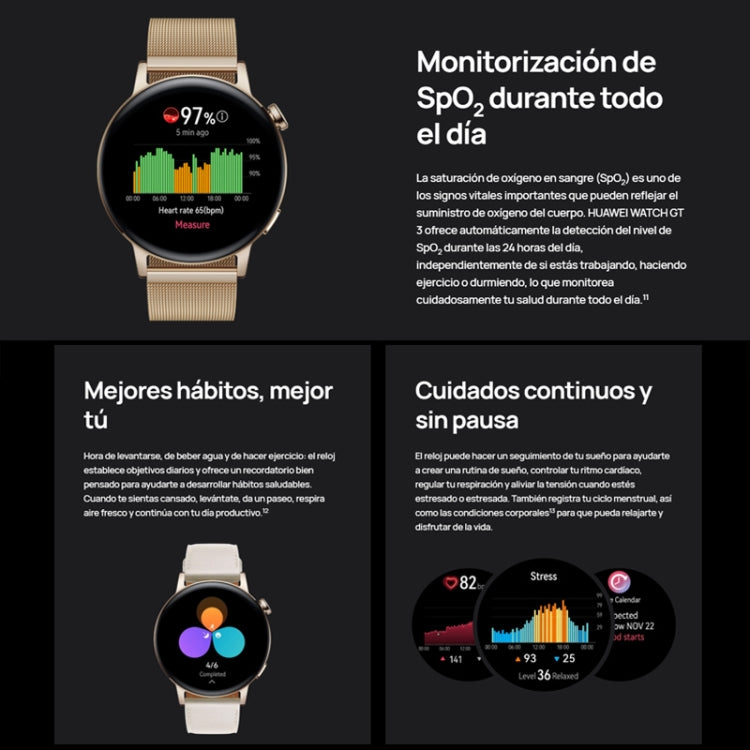 HUAWEI WATCH GT 3 Smart Watch 42mm Braided Wristband, 1.32 inch AMOLED Screen, Support Heart Rate Monitoring / GPS / 7-days Battery Life / NFC(Pink) - free shipping - PMC TechLife - Order now!