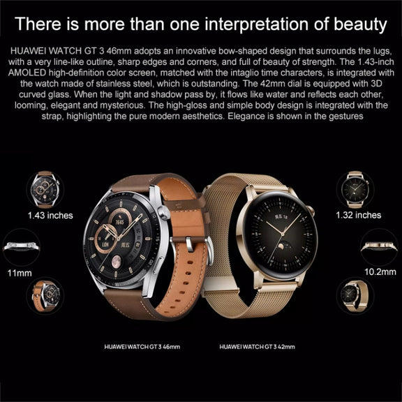 HUAWEI WATCH GT 3 Smart Watch 42mm Braided Wristband, 1.32 inch AMOLED Screen, Support Heart Rate Monitoring / GPS / 7-days Battery Life / NFC(Pink)