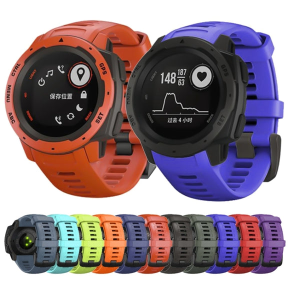 Silicone Watch Band for Garmin Instinct 22mm, Host not Included(Red)