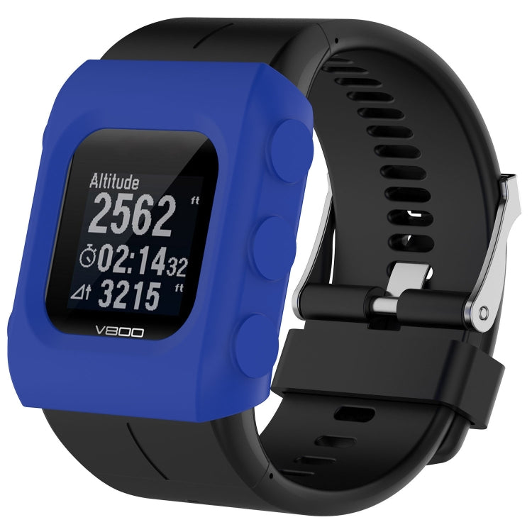 Solid Color Silicone Watch Protective Case for POLAR V800(Blue) - free shipping - PMC Jewellery - Order now!