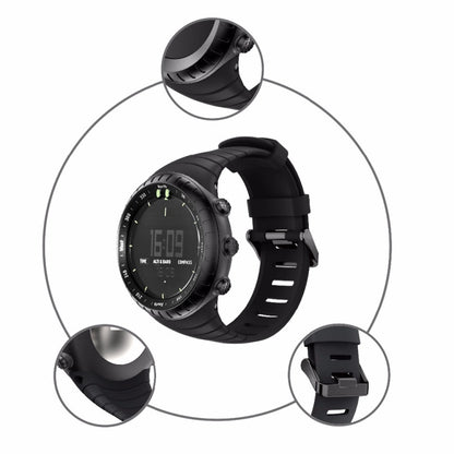 Smart Watch Silicone Watch Band for Suunto Core(Black) -  by PMC Jewellery | Online Shopping South Africa | PMC Jewellery | Buy Now Pay Later Mobicred