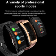 K13 1.14 inch Leather Band Earphone Detachable Smart Watch Support Bluetooth Call (Brown)