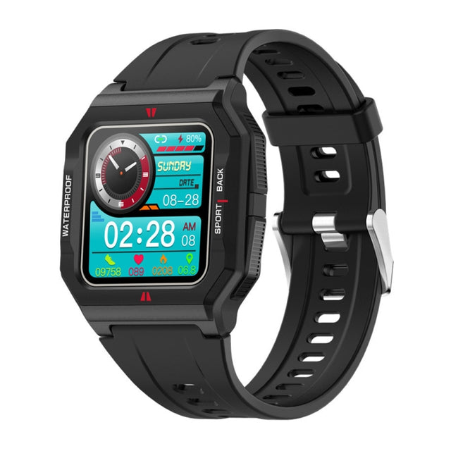 Lokmat FT10 1.3 inch IPS Touch Screen Water-resistant Smart Watch, Support Music Play / Heart Rate / Blood Pressure Monitor(Black)