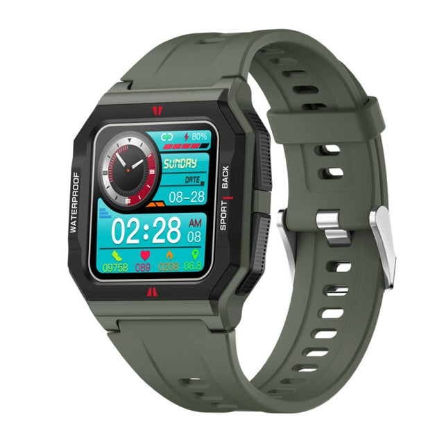 Lokmat FT10 1.3 inch IPS Touch Screen Water-resistant Smart Watch, Support Music Play / Heart Rate / Blood Pressure Monitor(Green)