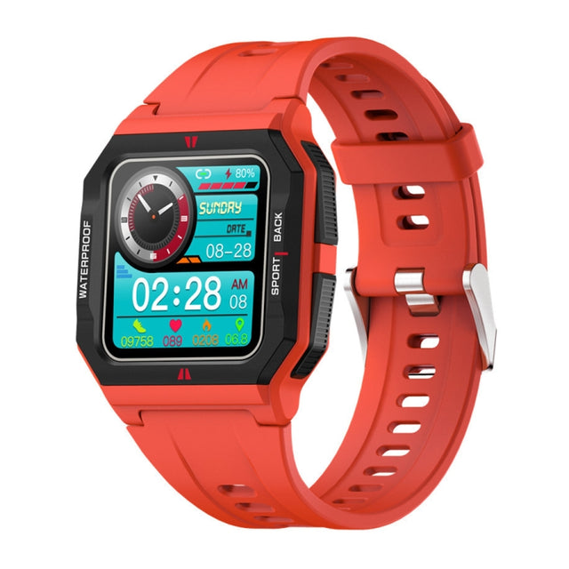 Lokmat FT10 1.3 inch IPS Touch Screen Water-resistant Smart Watch, Support Music Play / Heart Rate / Blood Pressure Monitor(Red) - Smart Watches by Lokmat