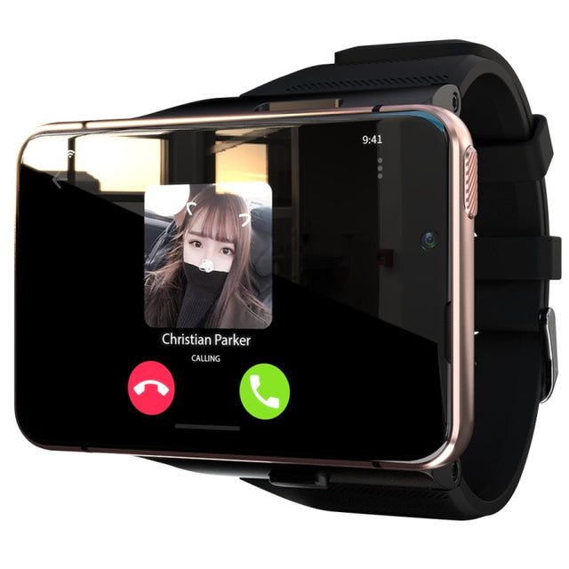 LOKMAT APPLLP Max 4G Call Smart Watch, 2.88 inch MTK6761 Quad Core, 4GB+64GB, Android  9.0, GPS, Heart Rate (Gold)