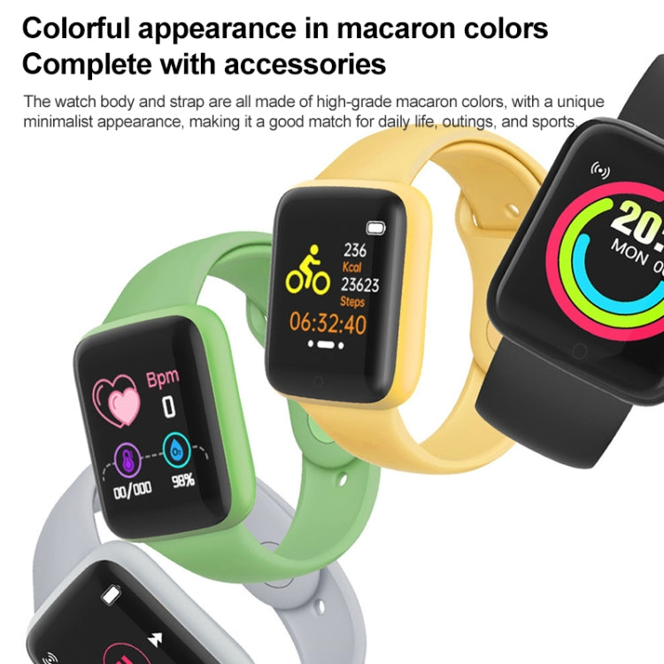 Y68M 1.44 inch Smart Watch, Support Heart Rate Blood Pressure Blood Oxygen Monitoring(Green) - Smart Wristbands by PMC TechLife | Online Shopping South Africa | PMC TechLife | Buy Now Pay Later Mobicred