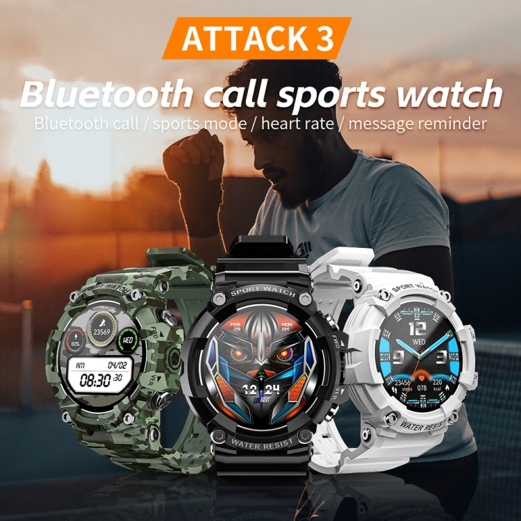 LOKMAT ATTACK 3 1.28 inch TFT Screen Sports Fitness Smart Watch, Support Bluetooth Call(Black)