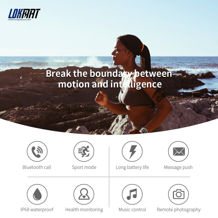 LOKMAT ATTACK 3 1.28 inch TFT Screen Sports Fitness Smart Watch, Support Bluetooth Call(Black) - free shipping - PMC TechLife - Order now!