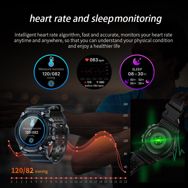 LOKMAT ATTACK 3 1.28 inch TFT Screen Sports Fitness Smart Watch, Support Bluetooth Call(Black)