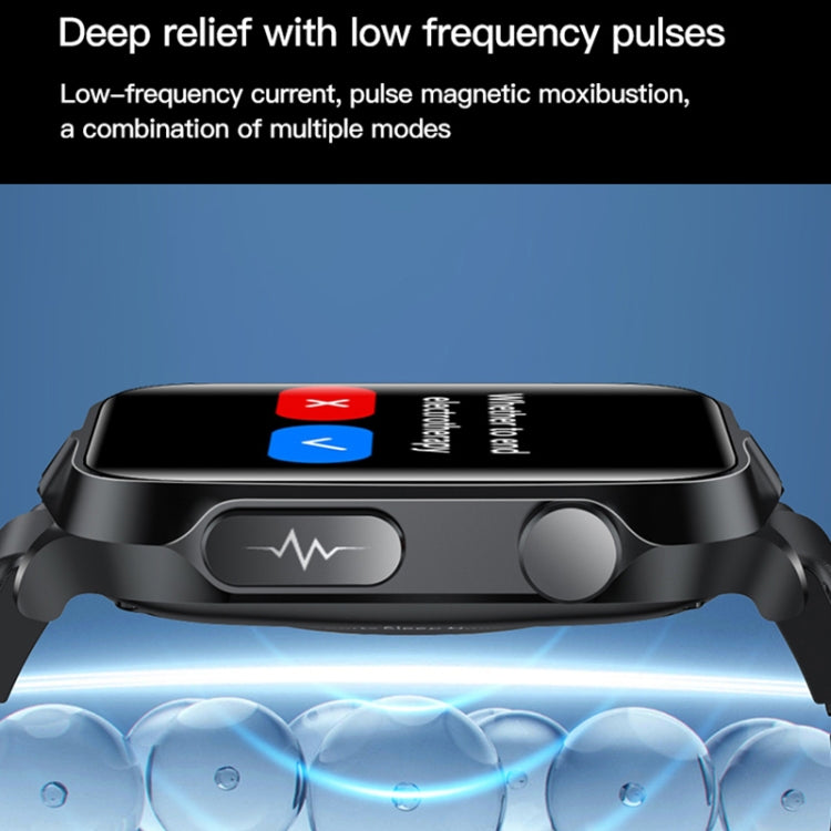 TK11P 1.83 inch IPS Screen IP68 Waterproof Silicone Band Smart Watch, Support Stress Monitoring / ECG (Black) - free shipping - PMC TechLife - Order now!