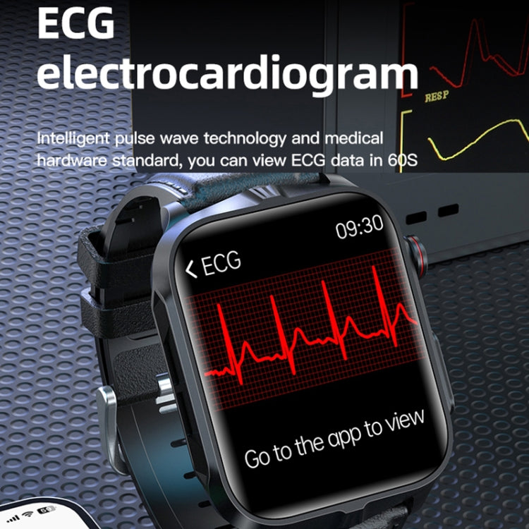 TK11P 1.83 inch IPS Screen IP68 Waterproof Silicone Band Smart Watch, Support Stress Monitoring / ECG (Black) - free shipping - PMC TechLife - Order now!