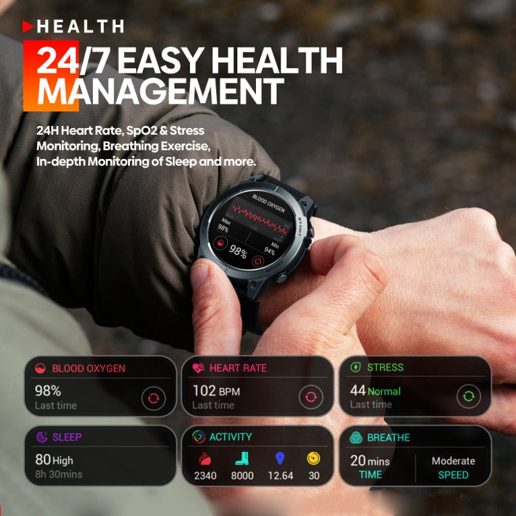 Zeblaze Stratos 3 1.43 inch AMOLED Screen IP68 Waterproof Smart Watch, Support Bluetooth Call / GPS (Orange) - free shipping - PMC Jewellery - Order now!