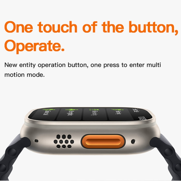 T800 Ultra 1.99 inch Ocean Silicone Band Smart Watch Support Heart Rate / ECG (Yellow) - free shipping - PMC TechLife - Order now!