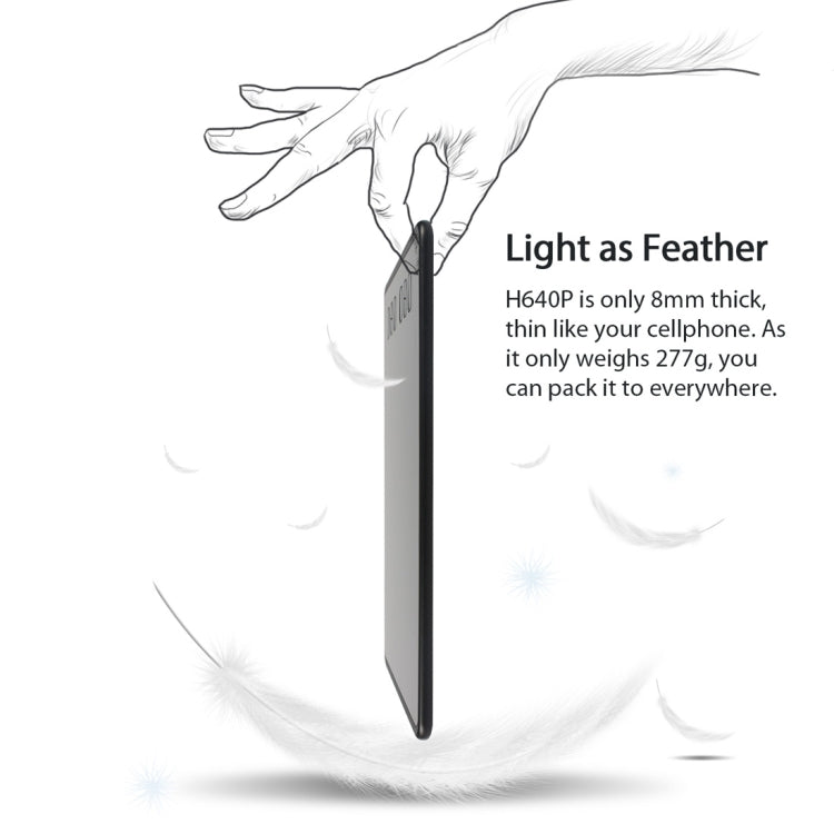 HUION Inspiroy Series H640P 5080LPI Professional Art USB Graphics Drawing Tablet for Windows / Mac OS, with Battery-free Pen - free shipping - PMC Jewellery - Order now!